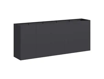 vidaXL Plantenbak 200x40x80 cm koudgewalst staal zwart