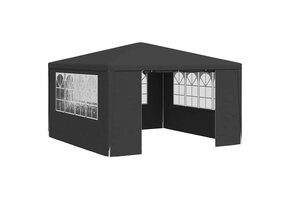 Feesttent 4x4m Antraciet UV- & Waterbestendig met Zijwanden - 54% Korting