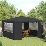 vidaXL Partytent met zijwanden professioneel 90 g/m² 4x4 m antraciet