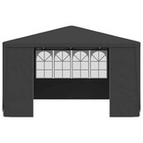 vidaXL Partytent met zijwanden professioneel 90 g/m² 4x4 m antraciet