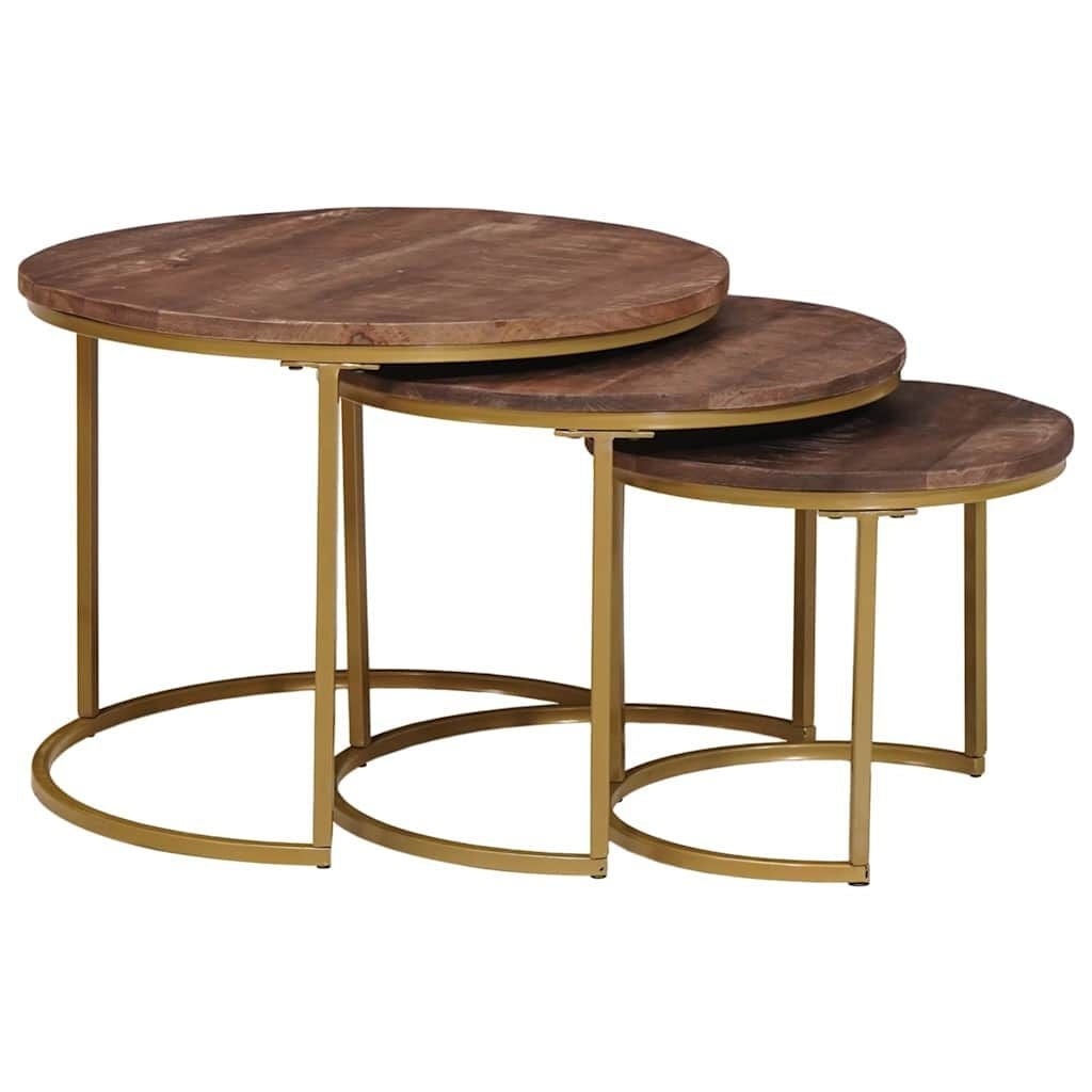 vidaXL Nest Koffietafels 3 st Donkerbruin 60x60x45cm - 34% Korting