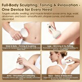 Elektrisch anti-cellulitismassageapparaat, 9 standen, EMS-microstroom, vibratie en warmte, infraroodstralen, draagbaar, draadloos, om lichaam, benen, armen en spierpijn te verminderen