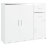 vidaXL Dressoir 91x29,5x75 cm bewerkt hout wit