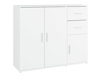 vidaXL Dressoir 91x29,5x75 cm bewerkt hout wit
