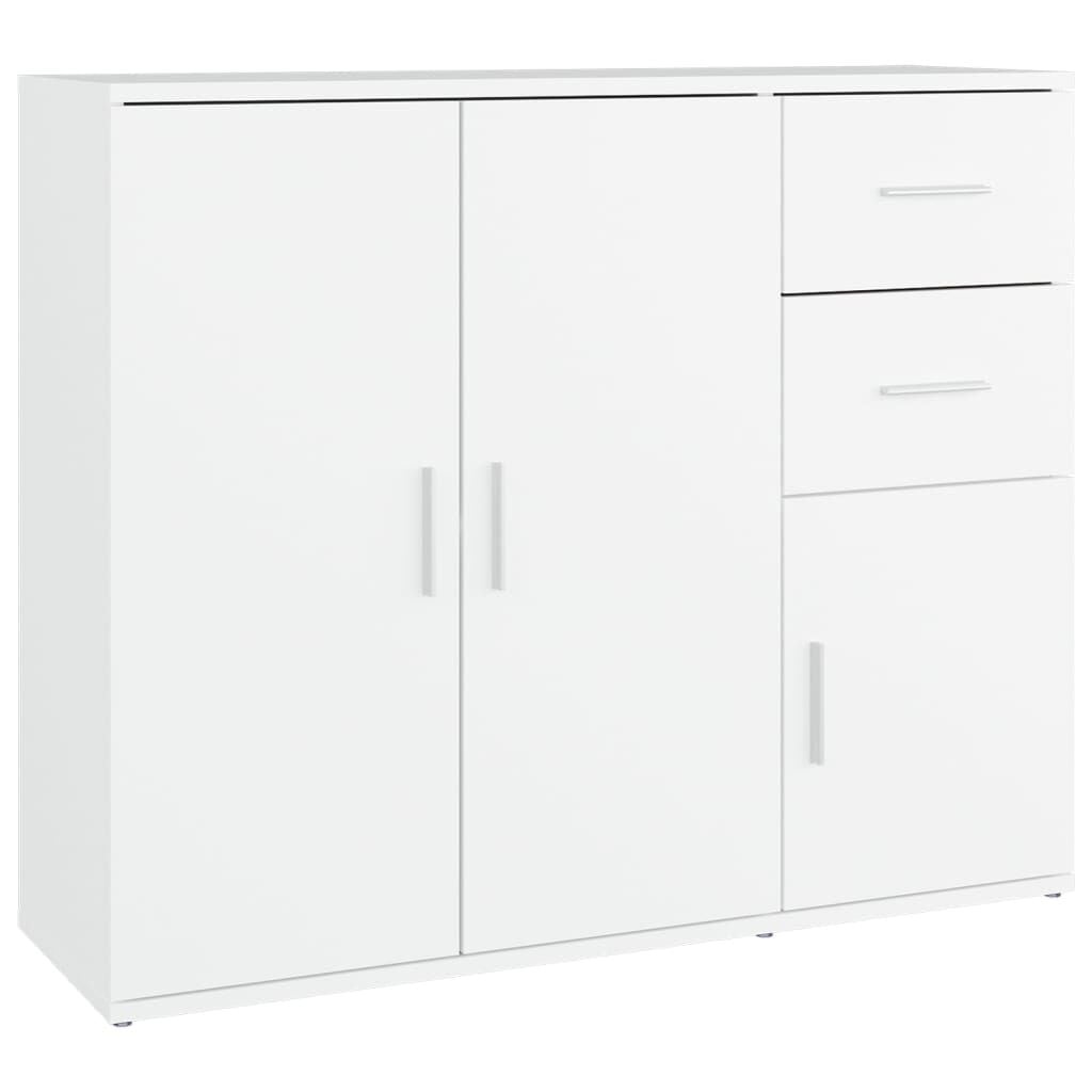 vidaXL Dressoir 91x29,5x75 cm bewerkt hout wit
