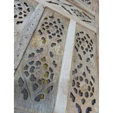 vidaXL Kamerscherm 4 panelen handgesneden 160x165 cm massief mangohout