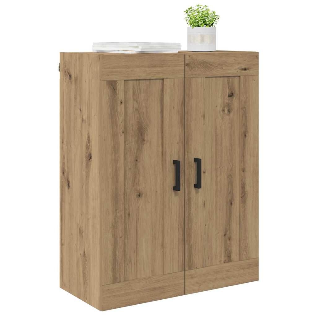 vidaXL Wandkast Artisan Eiken - 69,5x34x90 cm - Bewerkt hout - 59% Korting