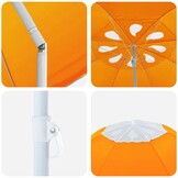 VidaXL Tuinparasol 180 cm Oranje Polyester - 33% Korting