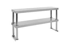 RVS Werktafel Verhoging 2-laags 120x30x65 cm | 62% Korting