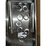 vidaXL Verhoging voor werktafel 2-laags 120x30x65 cm roestvrij staal