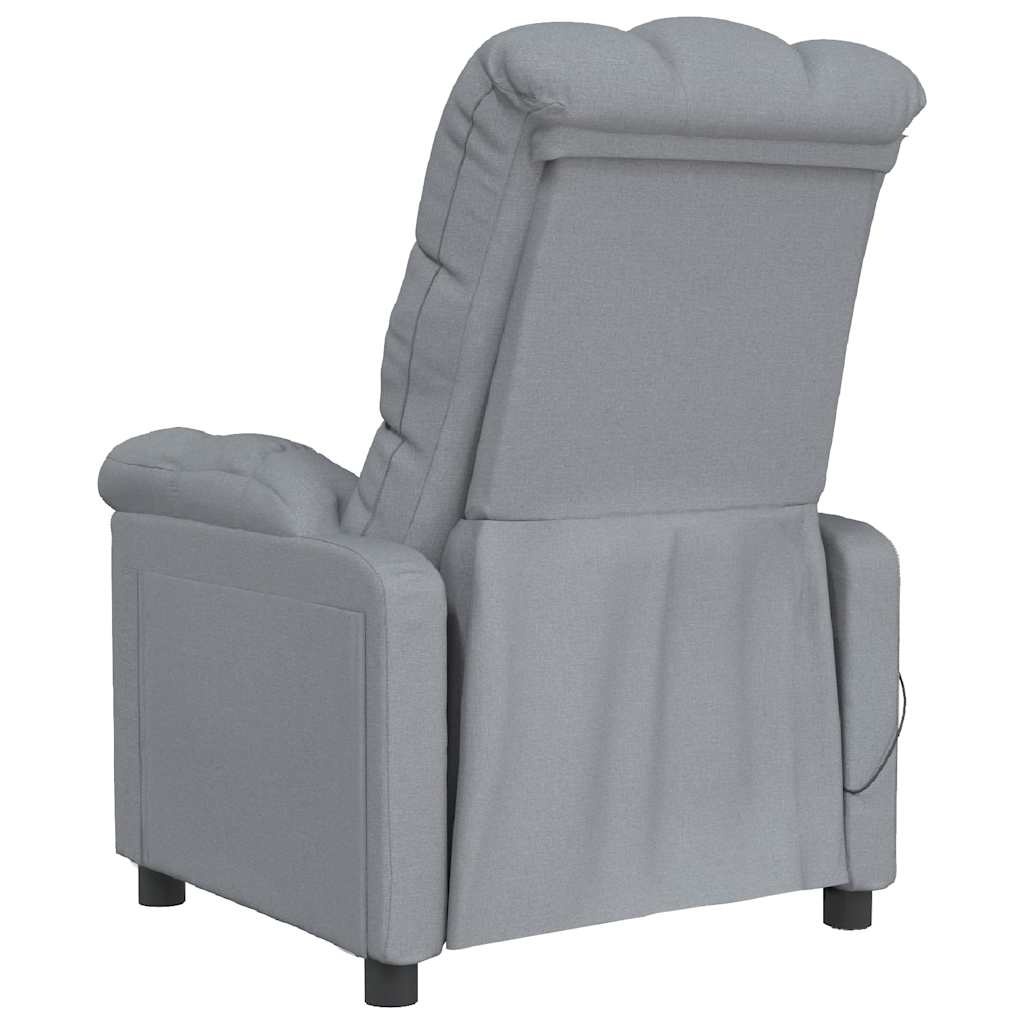 vidaXL Massagestoel stof lichtgrijs