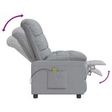 vidaXL Massagestoel stof lichtgrijs