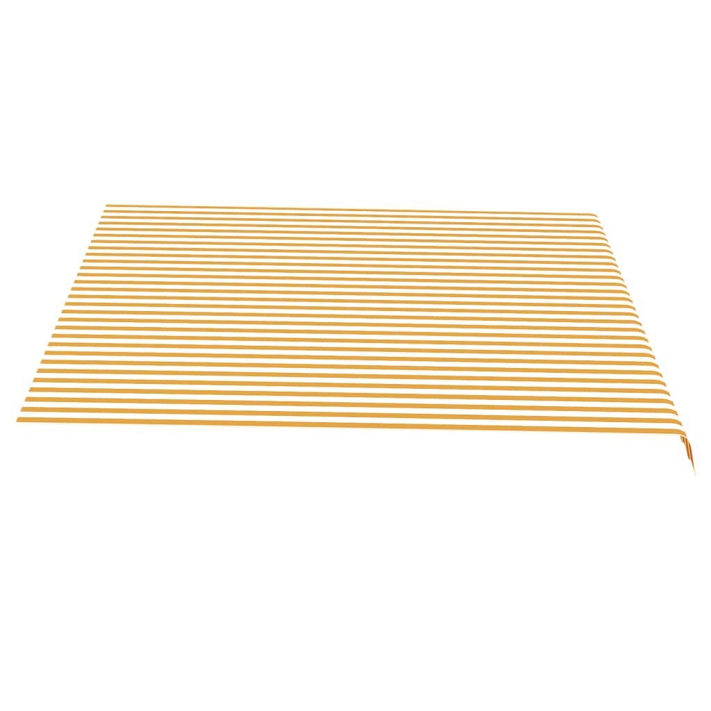 vidaXL Vervangingsdoek voor luifel 4x3,5 m geel en wit