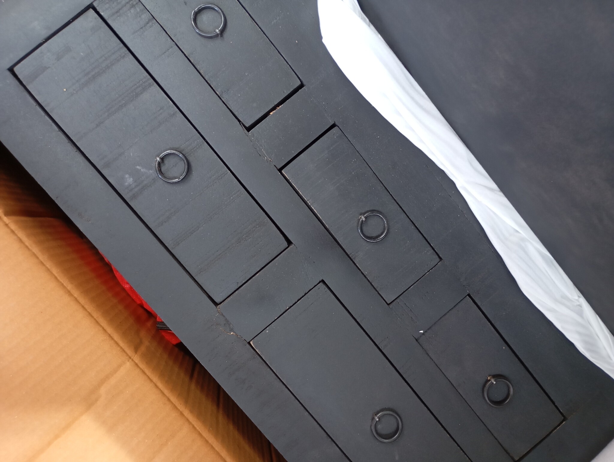 Salontafel Massief Mangohout Zwart 65x65x30 cm - 55% Korting