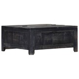 Salontafel Massief Mangohout Zwart 65x65x30 cm - 55% Korting
