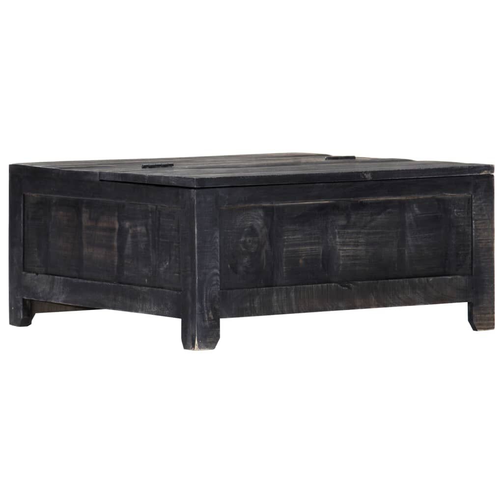 Salontafel Massief Mangohout Zwart 65x65x30 cm - 55% Korting