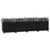 Verhoogde Plantenbak 160x40x38 cm Zwart Polypropyleen - 34% Korting
