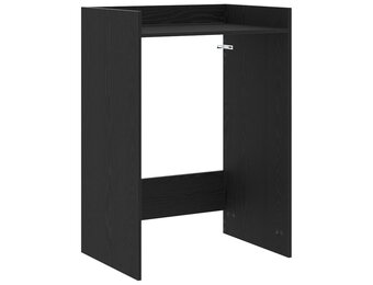 vidaXL Wasmachinekast Zwart Eiken 67,5 x 48 x 97 cm Bewerkt hout
