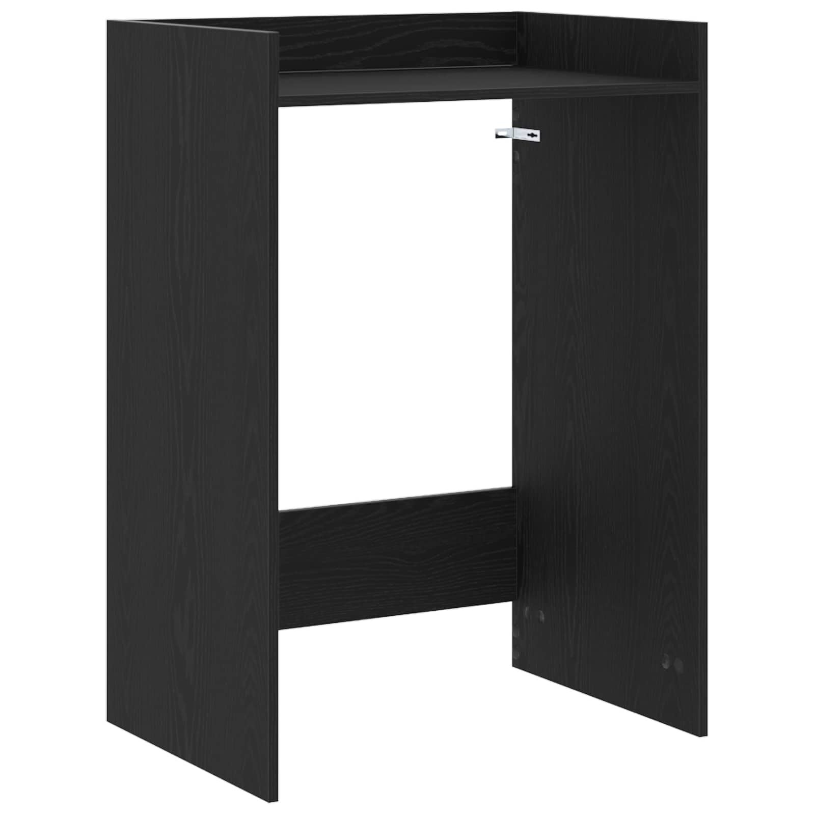 vidaXL Wasmachinekast Zwart Eiken 67,5 x 48 x 97 cm Bewerkt hout