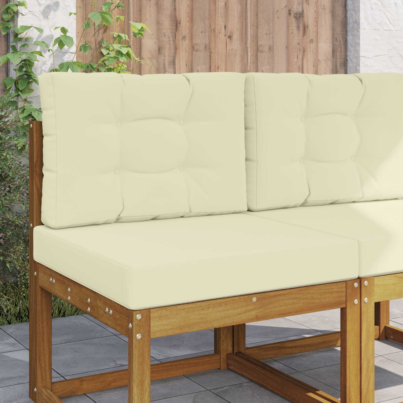 vidaXL Buiten bankkussen Polyester Crèmekleurig 60 x 60 cm