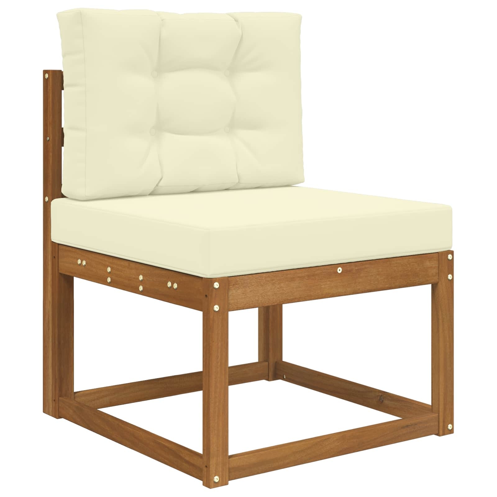 vidaXL Buiten bankkussen Polyester Crèmekleurig 60 x 60 cm