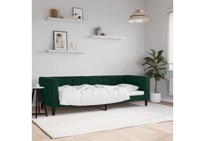 Donkergroene fluwelen slaapbank 80x200 cm - 48% korting