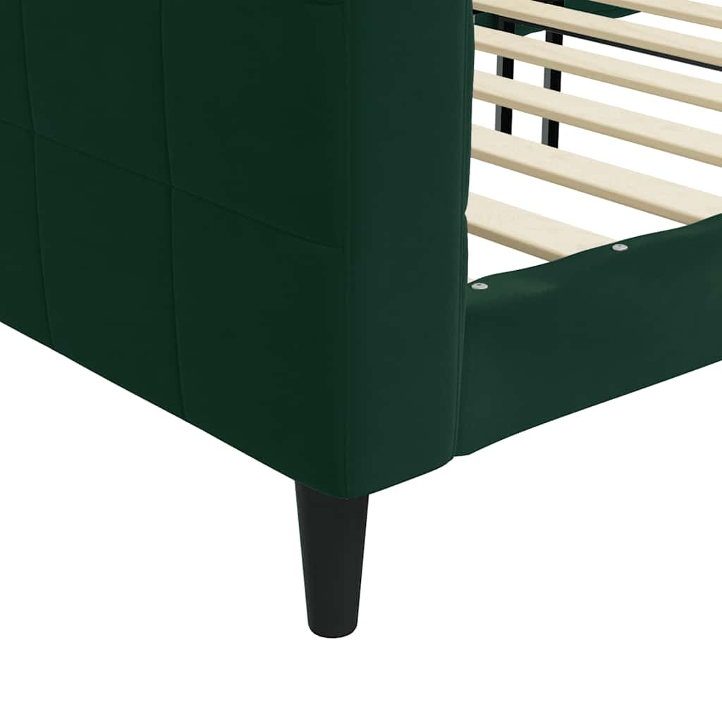 vidaXL Slaapbank 80x200 cm fluweel donkergroen