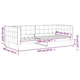 vidaXL Slaapbank 80x200 cm fluweel donkergroen