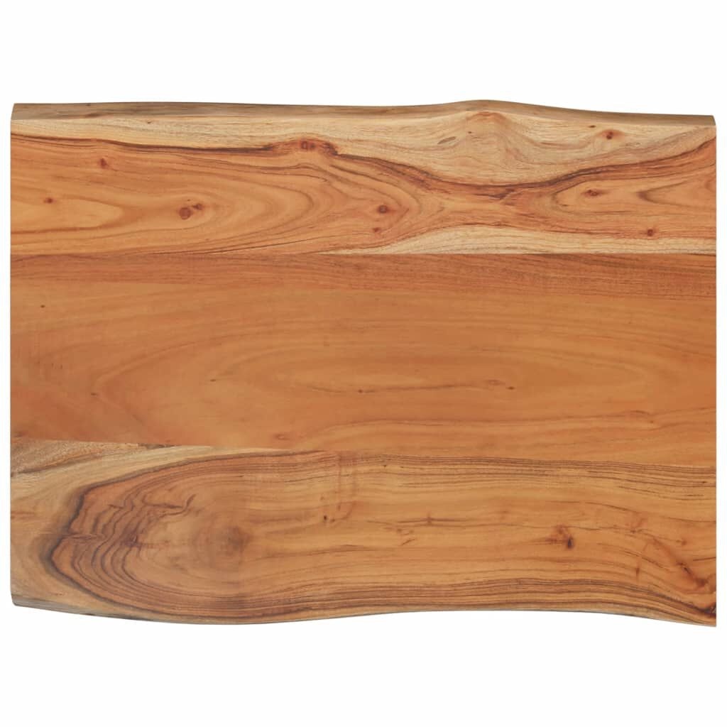 vidaXL Tafelblad rechthoekig natuurlijke rand 80x60x2,5 cm acaciahout