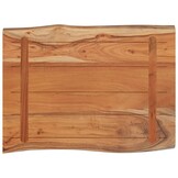vidaXL Tafelblad rechthoekig natuurlijke rand 80x60x2,5 cm acaciahout