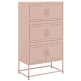 VidaXL Dressoir Roze Staal 68,5x38,5x123,5 cm - 55% Korting
