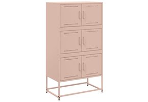 Dressoir Staal Roze 68,5x38,5x123,5 cm - 63% Korting