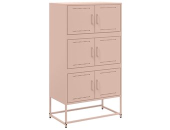 VidaXL Dressoir Roze Staal 68,5x38,5x123,5 cm - 55% Korting
