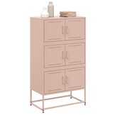 VidaXL Dressoir Roze Staal 68,5x38,5x123,5 cm - 55% Korting