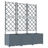VidaXL Tuindruppel met Trellis Lichtgrijs 120x40x143cm PP - 34% Korting