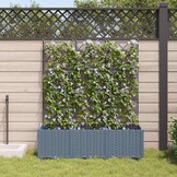 VidaXL Tuindruppel met Trellis Lichtgrijs 120x40x143cm PP - 34% Korting