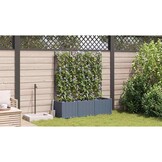VidaXL Tuindruppel met Trellis Lichtgrijs 120x40x143cm PP - 34% Korting