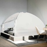 vidaXL Klamboe met deuren Mongolia 220 gaas 200x200x130 cm wit