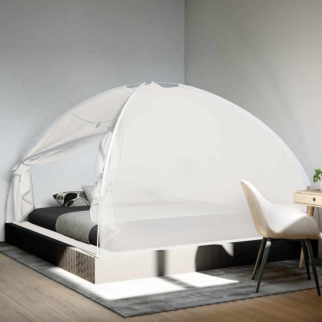 vidaXL Klamboe met deuren Mongolia 220 gaas 200x200x130 cm wit