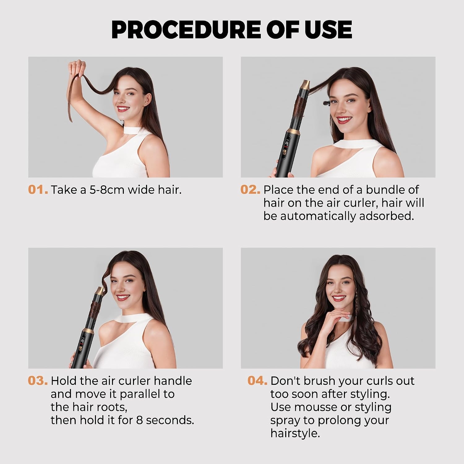 OKWRAP 5-in-1 Magic Styler Föhnborstel Zwart 1000W
