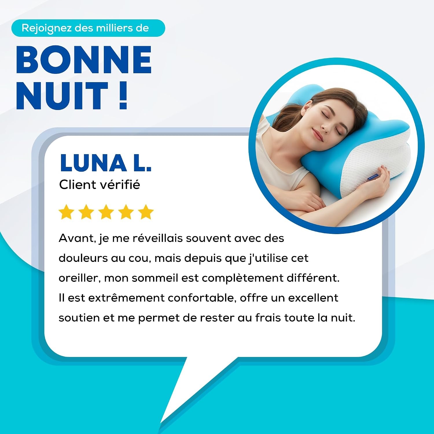 Ergonomisch nekkussen met traagschuim, orthopedisch kussen, pijnlijk nekkussen, nekkussen, snurken en pijnremmend, comfort, wasbare hoes