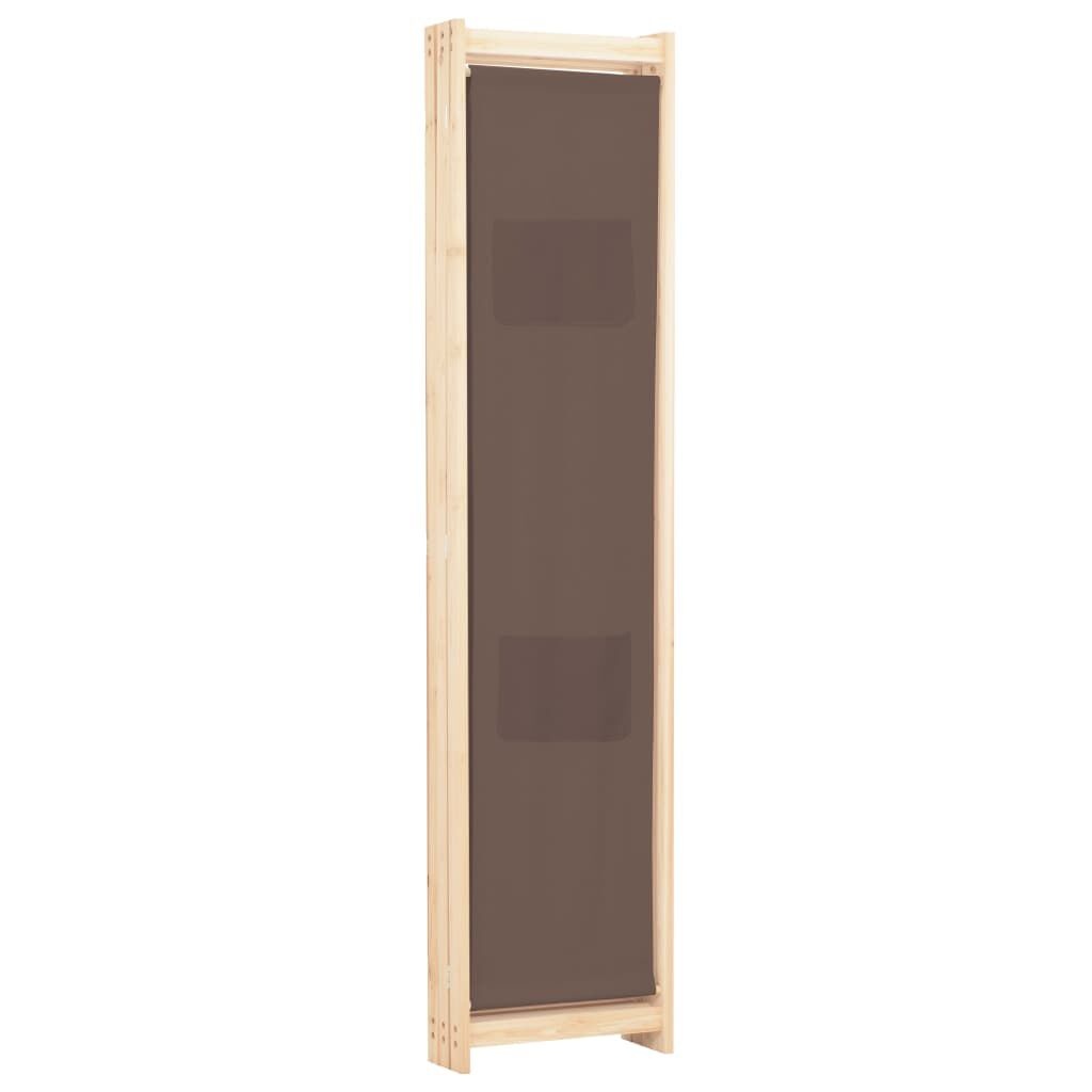 vidaXL Kamerscherm met 3 panelen 120x170x4 cm stof bruin