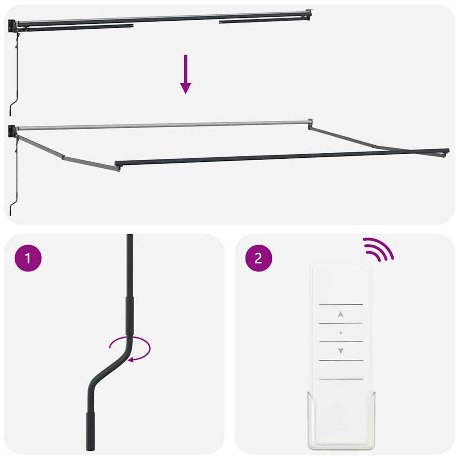 Markies Antraciet 5 x 3 m Metaal