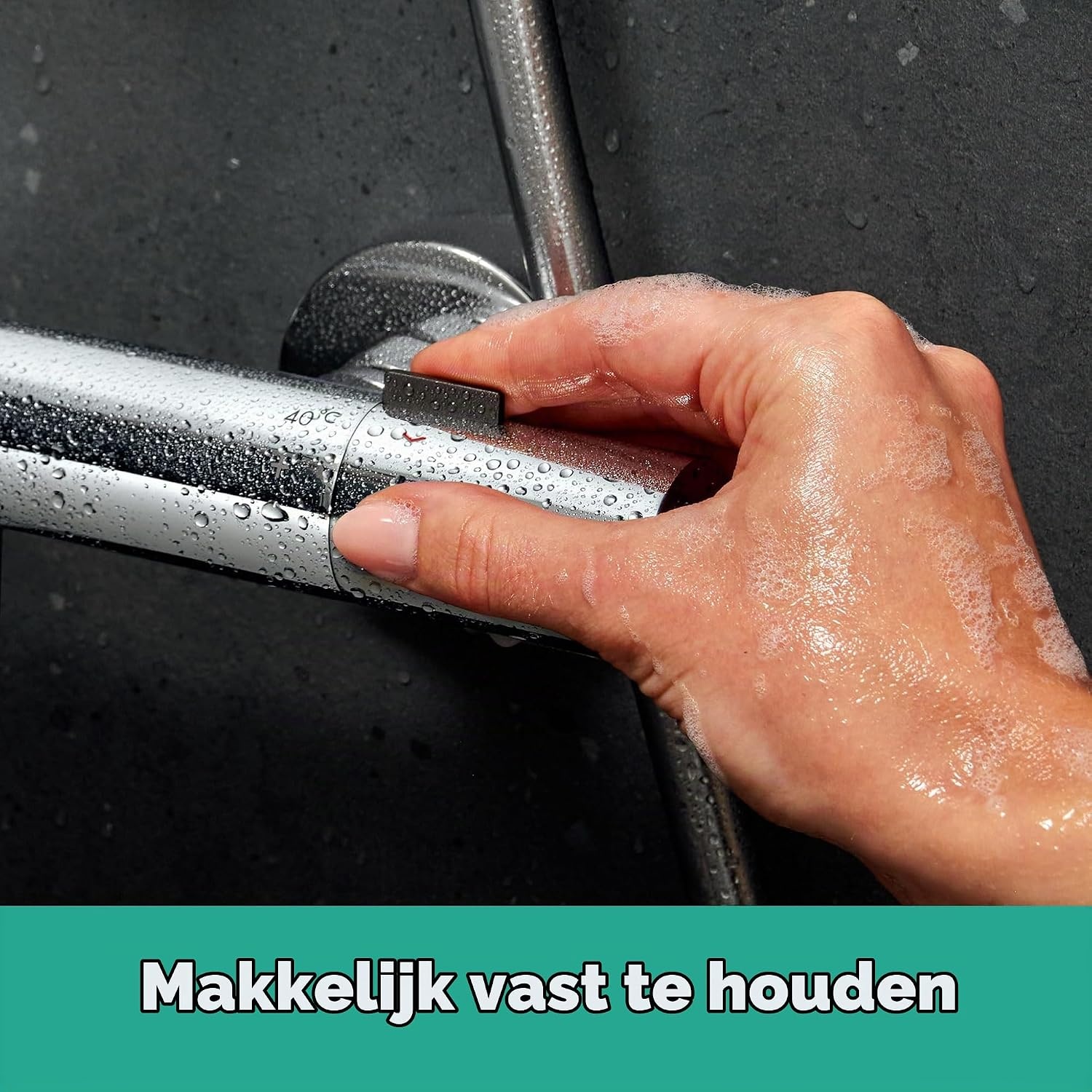 hansgrohe Ecostat Fine - Badthermostaat opbouw, Badkraan met veiligheidsblokkering (SafetyStop) bij 40° C, thermostaat voor de badkuip, mengkraan voor 2 functies, chroom, 13325000
