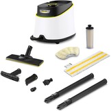 Kärcher stoomreiniger SC 3 Deluxe EasyFix, stoomdruk: 3,5 bar, opwarmtijd: 30 s, vermogen: 1.900W, tot 75 m², reservoir: 1L, vloerreinigingsset, microvezel overtrek, sproeiers, ronde borstel