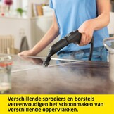 Kärcher stoomreiniger SC 3 Deluxe EasyFix, stoomdruk: 3,5 bar, opwarmtijd: 30 s, vermogen: 1.900W, tot 75 m², reservoir: 1L, vloerreinigingsset, microvezel overtrek, sproeiers, ronde borstel