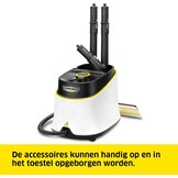 Kärcher stoomreiniger SC 3 Deluxe EasyFix, stoomdruk: 3,5 bar, opwarmtijd: 30 s, vermogen: 1.900W, tot 75 m², reservoir: 1L, vloerreinigingsset, microvezel overtrek, sproeiers, ronde borstel