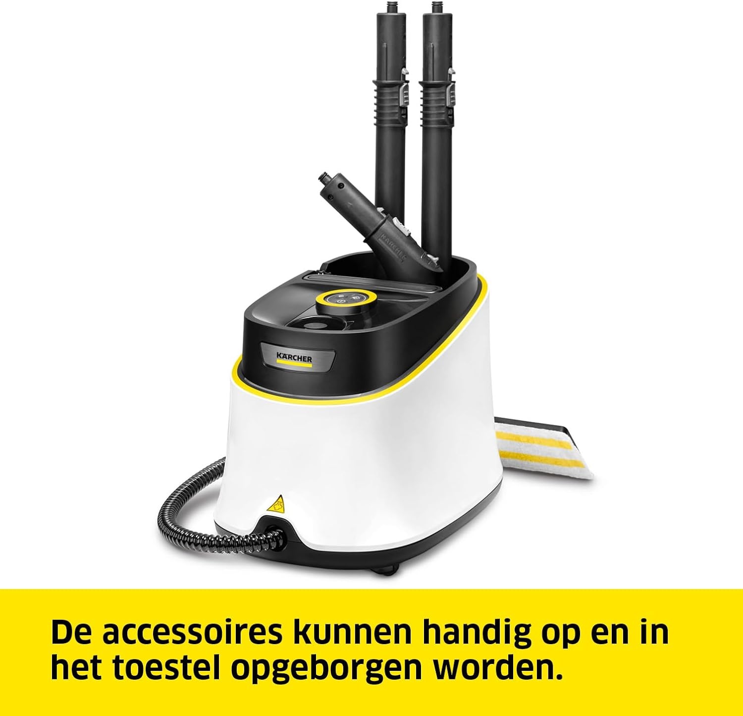 Kärcher stoomreiniger SC 3 Deluxe EasyFix, stoomdruk: 3,5 bar, opwarmtijd: 30 s, vermogen: 1.900W, tot 75 m², reservoir: 1L, vloerreinigingsset, microvezel overtrek, sproeiers, ronde borstel
