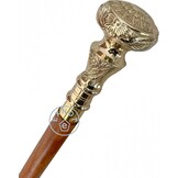 Vintage Messing Handgreep Victoriaanse Telescoop Opvouwbare Houten Wandelstok Wandelkruk Ideaal Cadeau