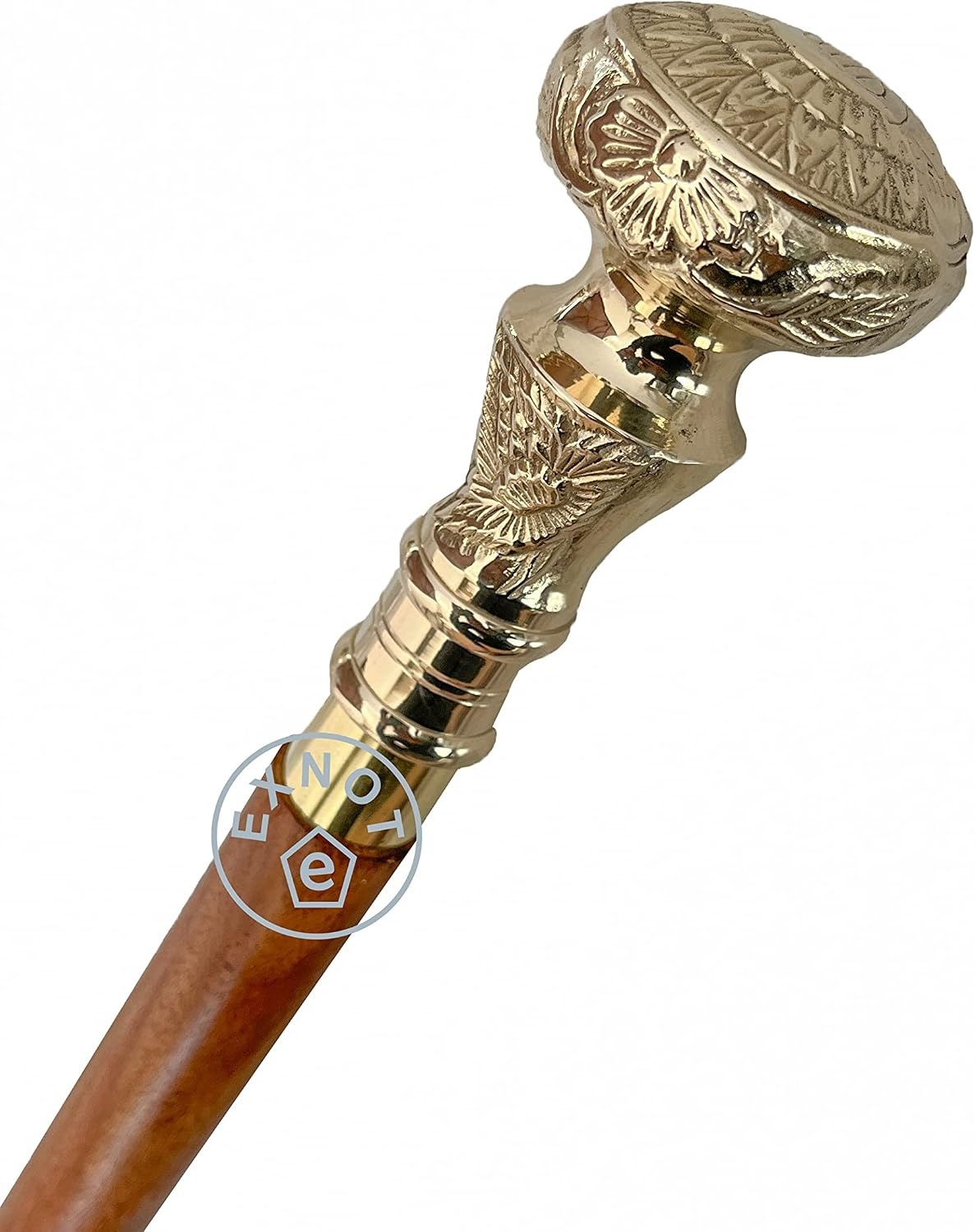 Vintage Messing Handgreep Victoriaanse Telescoop Opvouwbare Houten Wandelstok Wandelkruk Ideaal Cadeau